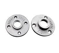 2PCS 3/4 Floor Flange Aluminium Alloy Pipe Fittings Wall Floor Flange Holes Flange Threaded Flange Malleable Iron Pipe Flange Vintage Industrial for DIY Craft Decoration Kitchen Bedroom Bar Restaurant