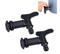 2PCS 3/4" Water Butt Tap Plastic Snap,Fit Hosepipe Rain Barrel Water ButtsThread Replacement Water Tap,Hose Connector for Tonnage Valve,Universal Tap Connector Replacement,0.98" External Thread