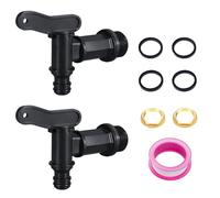 2Pcs 3/4" Water Butt Tap Replacement with Snap-Fit Hosepipe Connector, Durable BSP Thread Rain Barrel Spigot, Easy Install Water Butt Connector Kit for Garden Use