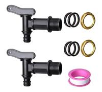 2Pcs 3/4" Water Butt Tap Snap-Fit Hosepipe Rain Barrel BSP Thread Replacement Water Tap