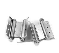 2PCS 3-5 Inch Double Action Spring Door Hinge Stainless Steel Rebound Hinges for Cafe Swing Western Furniture Hardware(5 inch)