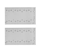 2pcs 3.5'' Pocket Rule, Stainless Steel Square Tiny Miniature Mini Metal Edge Metric Ruler Precision Matte Finish Woodworking Machinist Measuring Tool with 4 Edges Graduations for Easy Readability