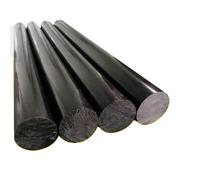 2pcs 3-50mm Diameter 500mm Length Wear-Resistant Solid POM Plastic Rods for Precision Parts Manufacturing(Black,45x500mm)