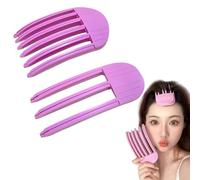 2Pcs 3/6 Teeth High Skull Artifact No Trace Hair Clip,High Skull Top Artifact Hair Root Fluffy Clip,Naturally Lazy Person No Trace Hair Clip High Skull Top Fixed Forehead Hairpin (3 +6 Teeth Set)