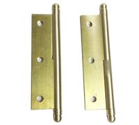 2Pcs 3"/75mm Brass Detachable Hinge, Small Slip Joint Flag Hinges, Lift Off Door,Copper, Left/Right Handed(Black/Gold-1)