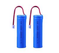 2Pcs 3.7V 2000mAh Li-ion Battery Pack RC Replacement Rechargeable Battery Pack Built-In 1 * 18650 Cell for Cars Airplane DIY, Fishing lights,Doorbell,Handheld Fan,Radio,Speakers, etc.