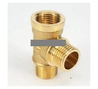 2pcs 3/8" Female x 3/8" Male x 3/8" male Thread Tee 3 Way Brass Pipe fitting Connector for water fuel gas