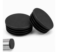 2PCS 3.94" 100MM Push Fit Ribbed Blanking Plug, Heavy Duty Plastic Soil Waste Pipe End Cap, Round Tubing Stopper for Underground Drainage Pipe, Fence Post, Furniture & Chair Leg Tube End Cover