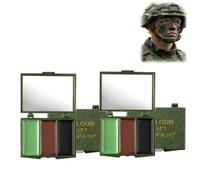 2PCS 3 Color Camo Face Paint,Army Face Paint,Camouflage Hunting Face Paint,Eye Body Face Camo Paint,Waterproof Face Paint for Outdoor Sports,Camouflage Makeup for Face,Body Paint(Black,Brown,Green)