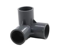 2pcs 3 Colors 20~32mm PVC Pipe Connectors Garden Water Pipe Equal Tee Cross Connectors Joint Home Storage Brackets Accessories(Grey 3 Ways,32mm)
