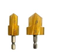 2pcs 3 Flute Hex Shank PPR Drill Bit Set for Water Pipe Expansion, 20/25/32mm Stepped Drill Punch Tool for Plumber, Compatible with Electric Drills