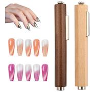 2pcs 3-in-1 Cat Eye Magnet for Nails, Multifunctional Cat Eye Gel Nail Polish Magnet Pen 3D Cateye Magnetic Sticks for Home DIY Salon Studio Nail Art Design Tools(Round & Hexagonal)