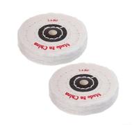 2pcs 3 Inch Diameter Cloth Buffing Wheels with Multilayer Cotton Cloth for Jewelry, Stainless Steel, and Aluminum
