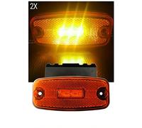 2pcs 3 LED Orange Amber Side Marker Lights 12V 24V Compatible with Man Daf Scania Volvo Trucks