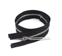 2Pcs 3# Metal Zipper 15-70Cm, for Bag Jeans Jacket Decorative Sewing,Blacksilver,Close-End-20cm