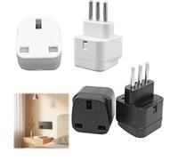 2Pcs 3 Pin Uk to Italy Travel Adapter, Power Converter for Uk to Italy, Chile, Ethiopia