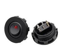 2PCS 3 Pins On-Off Control 12V 20A Lighted Car Truck Round Red Led Rocker Toggle Switch