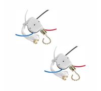 2Pcs 3 Speed 4 Wire Pull Chain Switch Replace ZE-208S Fan Light Gold
