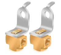 2Pcs 3-Way Brake Line Tee with Mounting Bracket Brass Brake Line Union Fittings 3/16" for 3/8"-24 Threads Maintaining Brake Systems for Fuel Line Liquid Line Brake line