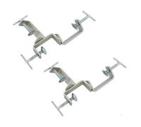 2pcs 3-Way Timber Adjustable Clamps for Bricklaying | Zinc-Plated Profile Clamp | Setting Out Brick Laying Tool (76 x 76mm to 38 x 38mm)