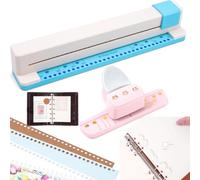 2PCS 30 Holes Binding Punch &3-Hole Punch Loose Leaf Paper Punch Machine | Portable Hand Pushed Multi-Hole Puncher for Notebooks, Agendas, Planners,To-Do Lists, School Works and so much more