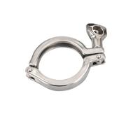 2pcs 304 Adjustable Hose Clamp Stainless Steel Pipe Clamp with Robust Locking Mechanism,for Pipe Flange with Silicone Gasket(1.5"-50.5mm)