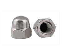 2pcs 304 Stainless Steel Acorn Nut Fine Tooth Cap Nut Round Ball Head Nut(M16 X 1.5)