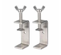 2Pcs 304 Stainless Steel C Clamps, 75mm/2.96in Adjustable Heavy Duty C Clamps Not Easy to Rust Wide Jaw Opening Desk Clip for Woodworking Welding Mounting Fixed Repair