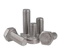 2pcs 304 Stainless Steel Fine Tooth External Hexagon Screw/Bolt M10m12 * 1.0/1.25/1.5 Pitch Teeth, M10 X 1.25, 30mm