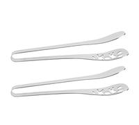 2Pcs 304 Stainless Steel Food Tongs Anti Scalding Thickened Steak BBQ Baking Clip High Temperature Non Slip Long Service Life Practical