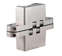 2PCS 304 Stainless Steel Hidden Hinges Four Size Invisible Concealed Folding Door Hinge for Kitchen Furniture Hardware(28x117mm)