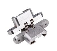 2PCS 304 Stainless Steel Hidden Hinges Seven Size Invisible Concealed Folding Door Hinge for Kitchen Furniture Hardware(13x60mm)