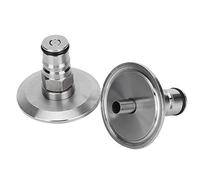 2Pcs 304 Stainless Steel Lock Post Keg Homebrew Keg Adapter Brewing Fitting Accessory Kit, Premium Material, Good Sealing Gasket, Without Soldering, Easy to Use, 1.5in Clamp