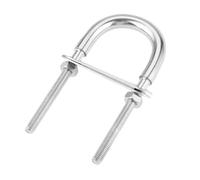 2Pcs 304 Stainless Steel Marine U-Bolt Boat Hardware with Nuts for Yacht Rope Rigging