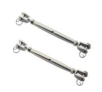2Pcs 304 Stainless Steel Rigging Screw Jaw Closed Body M6, Medifier Turnbuckle, Tensioner