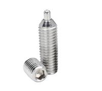 2Pcs 304 Stainless Steel Spring Plungers With Round-ended Pin And Hex Socket Screw With M5 M6 M8 M10 M12(M8x20-5mm-(2Pcs))