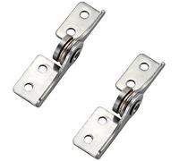 2Pcs 304 Stainless Steel Torque Shaft Hinge, 2NM Right Adjustable Damping Shaft Torsion Hinge for Folding Table Windows Doors Wardrob Cabinets (Silver)