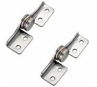 2Pcs 304 Stainless Steel Torque Shaft Hinge, 4.5NM Left Adjustable Damping Shaft Torsion Hinge for Folding Table Windows Doors Wardrob Cabinets (Silver)