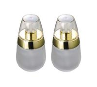 2PCS 30ml 1oz Empty Refillable Glass Container Makeup Cosmetic Face Cream Lotion Pump Bottles Jars Pots