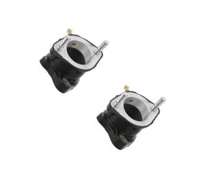 2pcs 30mm Curved Engine Air Intake Manifold Pipe for 200cc Atv | Stainless Steel and Rubber Construction, Direct Installation, Suitable for Carburetor or Throttle Body, Reduces Air