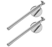 2pcs 30mm round Telescopic Inspection Mirror Tool, 6.5-19 Inch | Extendable Handle with Multistage Lock, Swivel Head, Reflection, for Hidden Areas, Engine Bays, Fuse Boxes and Worksite
