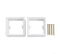 2pcs 30MM Square Single Socket Spacers with Screws for 1 Gang Frame Plates, Supporting Installation Needs Where Original Box Depth is Insufficient (White )