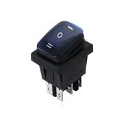 2Pcs 30mmx22mm KCD4 IP65 Waterproof Switch 12V 220V ON-OFF-ON 6Pin Rocker Push Button with Light 16A 250VAC