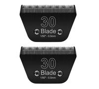 2PCS 30W Wide Blades for Dog Grooming Blades Compatible with Andis Dog Clippers,Stainless Steel Dog Clipper Blades Compatible with Oster A5,Wahl km10 for Animal Dog,Cat,Horse,Black