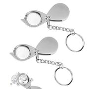 2Pcs 30X Small Magnifying Glass,Pocket Magnifying Glass,Mini Handheld Pocket Magnifier,Folding Jeweler’s Loupe with Keychain for Reading Coins Hobby Travel,Reading Stamps Seniors, Inspection&Hobbies