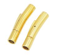 2pcs 316L Stainless Steel Bayonet Clasp Magnetic Clasps Hooks Hole PushLock Lace Buckle Leather Cord Clasps Bracelet Jewelry