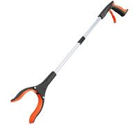 2pcs 32 Inch Extra Long Foldable Grabber Reacher Pickers Garbage Pick Up Mobility Aid Reaching Assist Hand Tools for Elderly for Garden(Orange)
