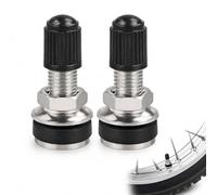 2pcs 33mm Copper Tyre Valve Stems with Dust Caps, Universal Schrader Valves for Cars Motorcycles Bicycles Tubeless Wheels