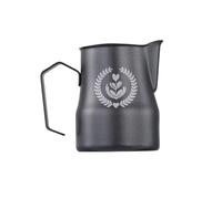 2pcs 350/500ml Coffee Espresso Milk Frothing Pitcher Stainless Steel Sharp Mouth Milk Steaming Jug Milk Pitcher for Barista(Grey,500ml)