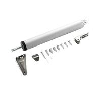 2pcs 35KG Soft-Close Pneumatic Door Closer - Adjustable Speed & Positioning with Safety Stop Hardware for Door(Silver)